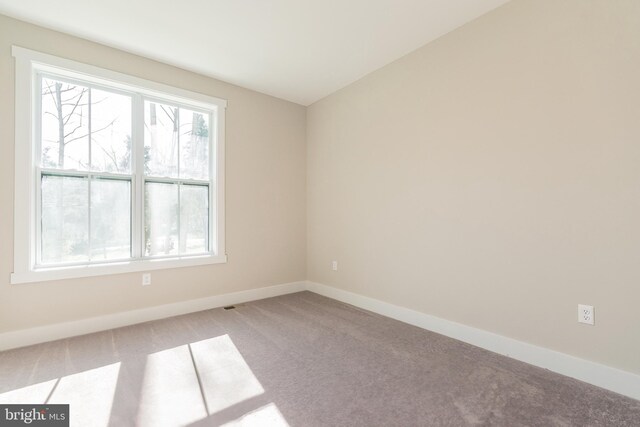 view of carpeted empty room