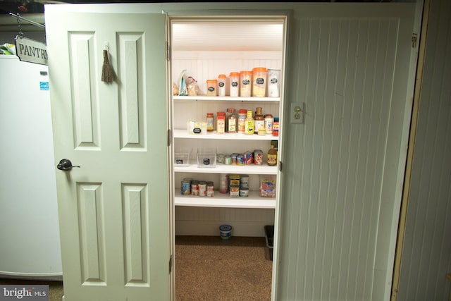 view of pantry