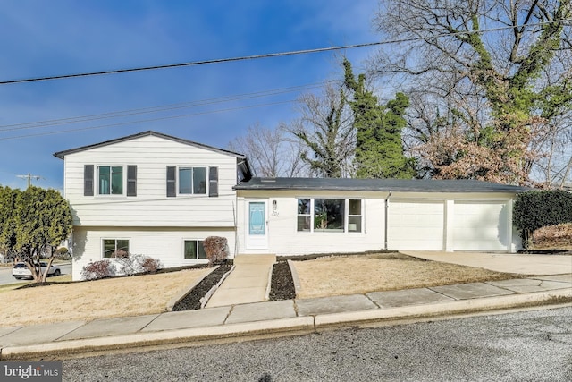 tri-level home featuring a garage