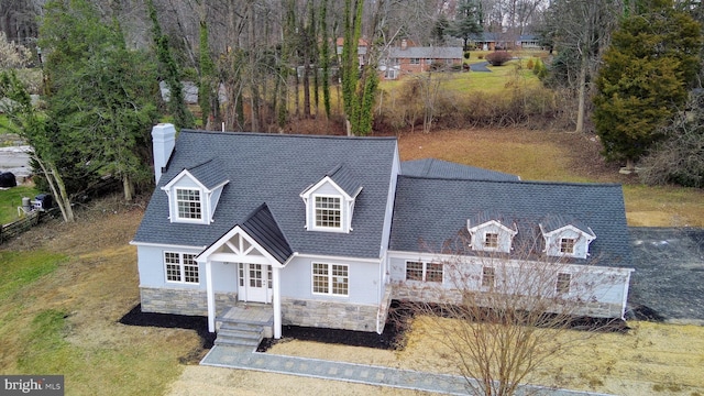 view of cape cod home