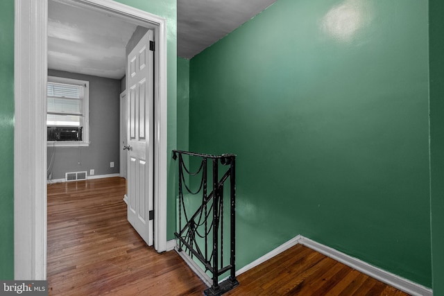 interior space with hardwood / wood-style flooring