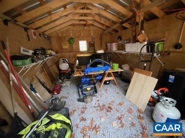 view of unfinished attic