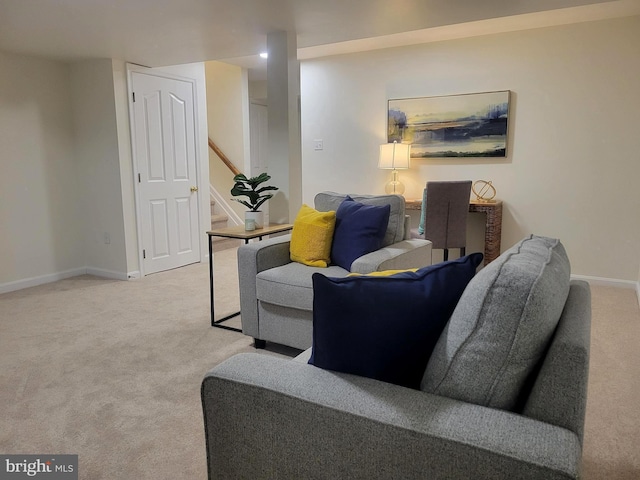 view of carpeted living room