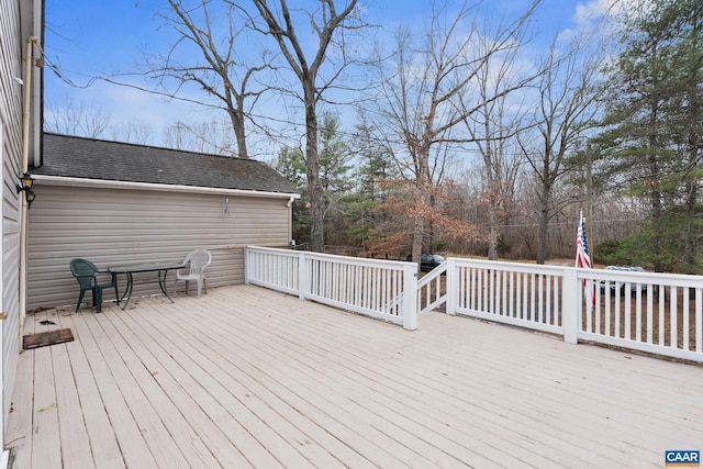 view of wooden deck