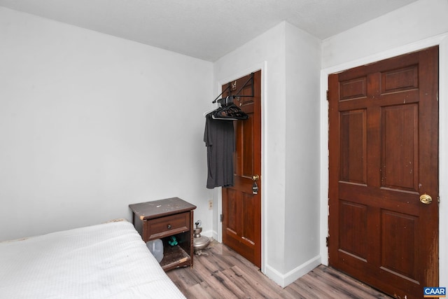 bedroom featuring wood-type flooring