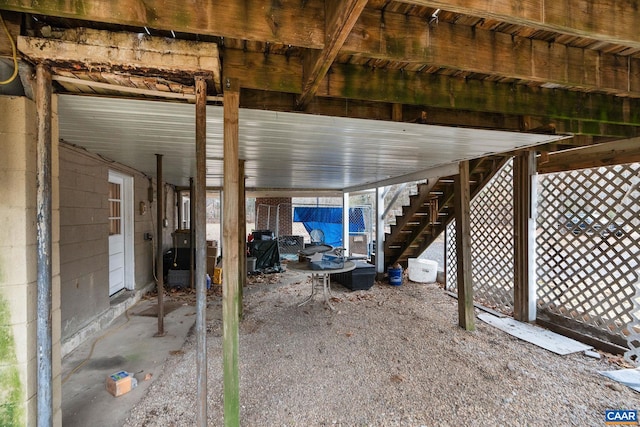 view of patio / terrace with a carport