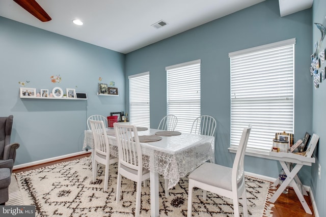 dining room featuring hardwood / wood-style floors