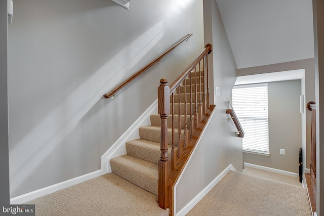 stairway with carpet