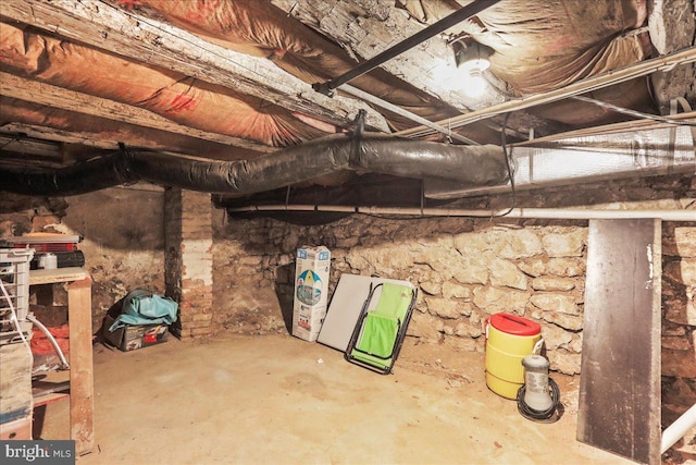 view of basement