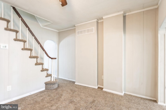 1345 Cooksie St, Baltimore, MD 21230 - finished below grade area featuring carpet floors and stairs