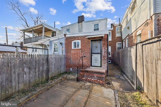 view of rear view of property