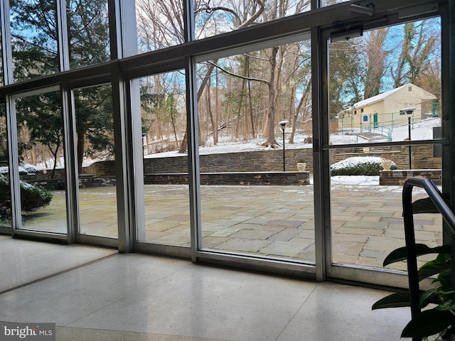 doorway featuring expansive windows