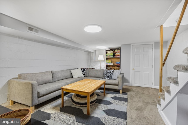 view of carpeted living room