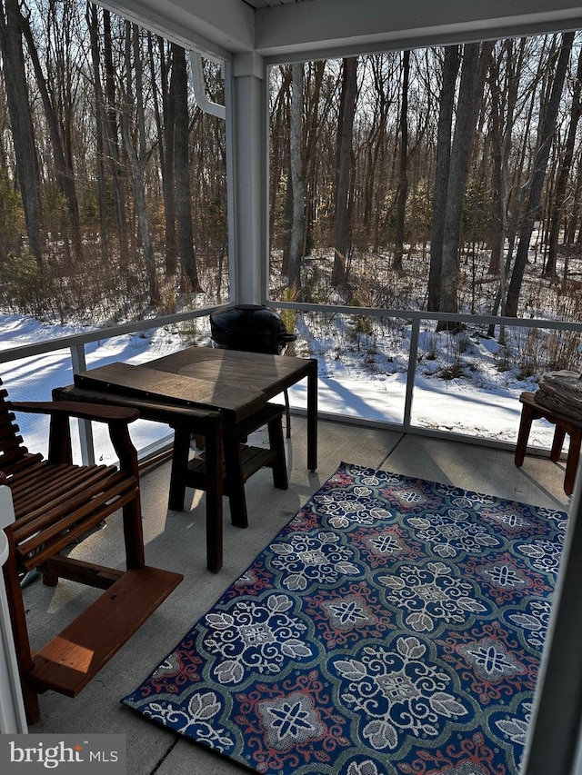 view of sunroom / solarium