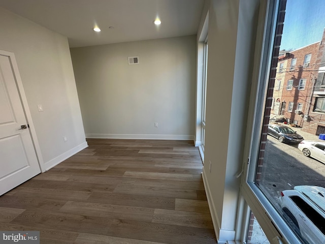 interior space with wood-type flooring