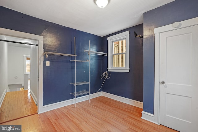 empty room featuring wood-type flooring