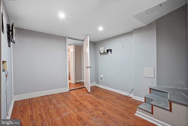 unfurnished bedroom featuring light hardwood / wood-style flooring