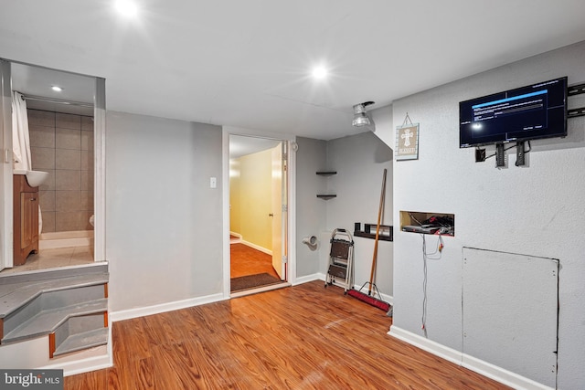 interior space with wood-type flooring