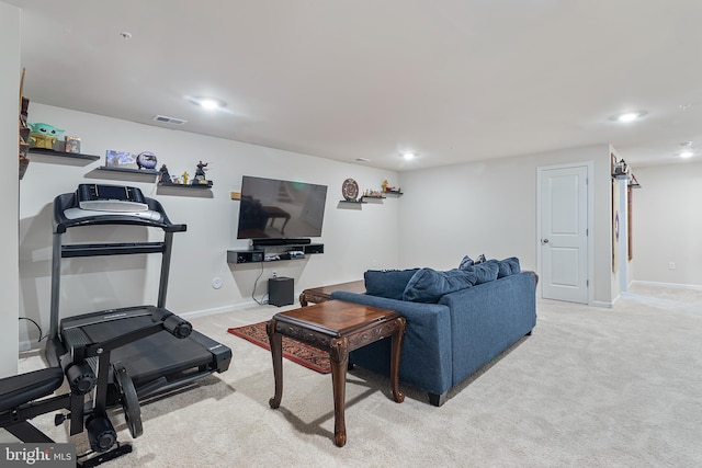 view of carpeted living room