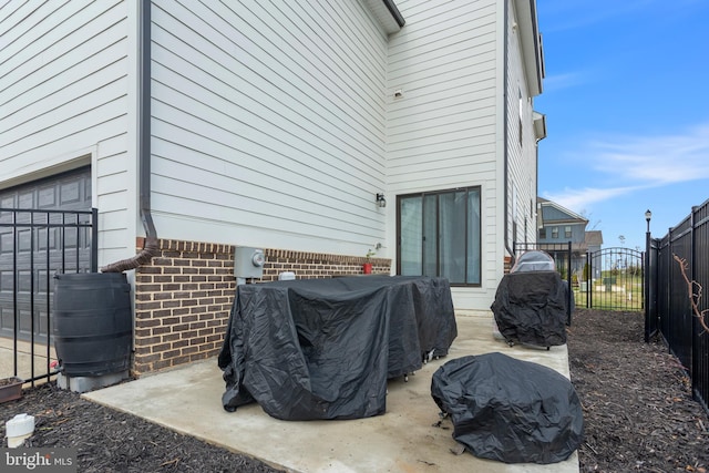 view of patio with grilling area