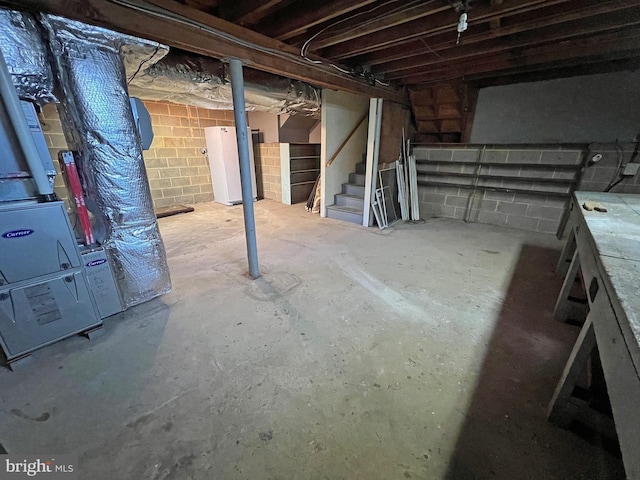 view of basement