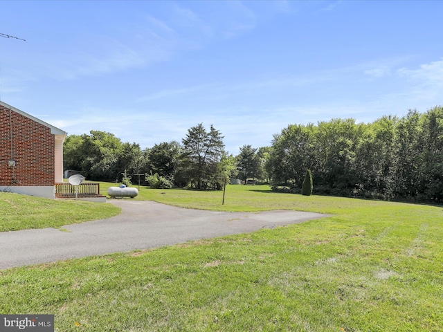 exterior space with a lawn