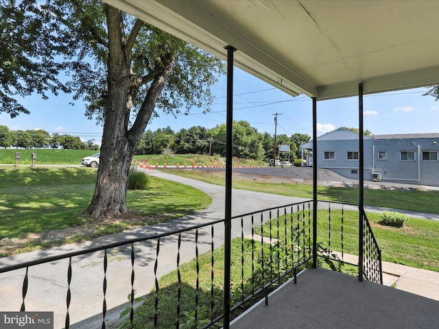 balcony with covered porch