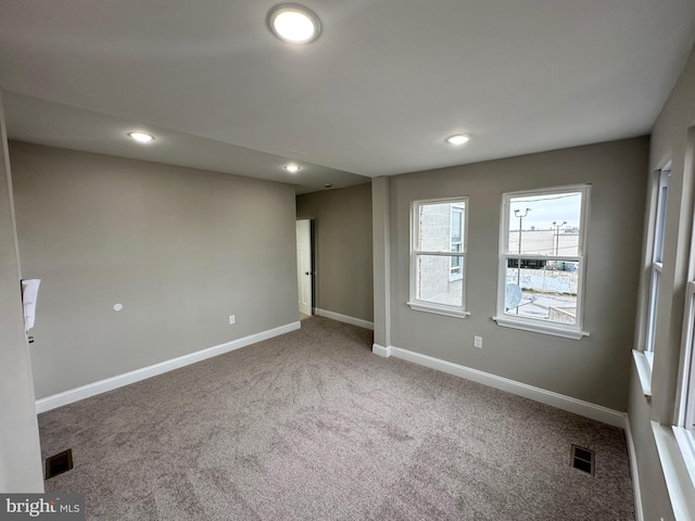 view of carpeted empty room