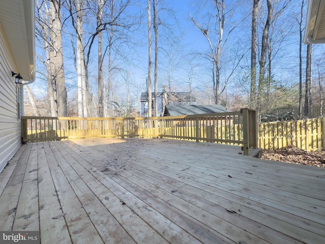 view of wooden deck