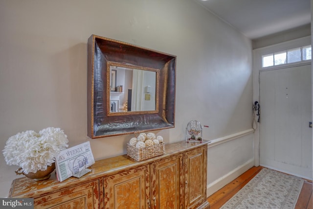 entryway featuring light hardwood / wood-style floors