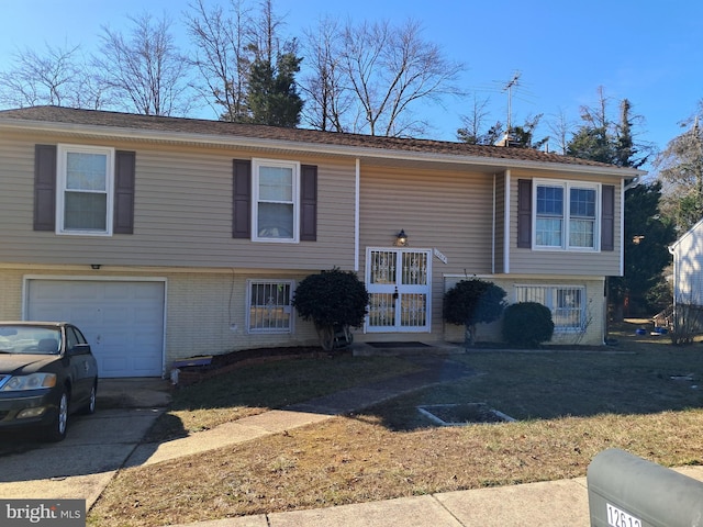 bi-level home with a garage