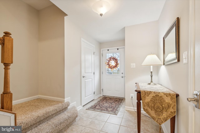 view of tiled foyer