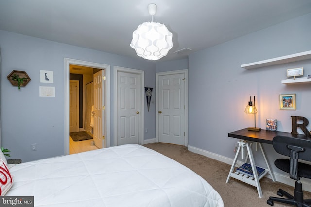 view of carpeted bedroom