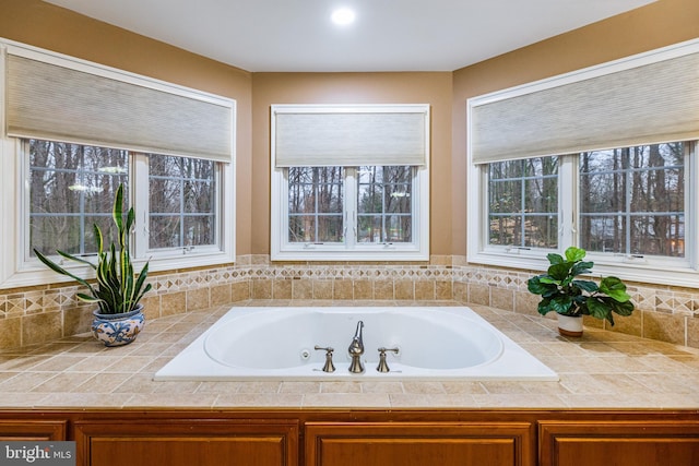 bathroom featuring a bath