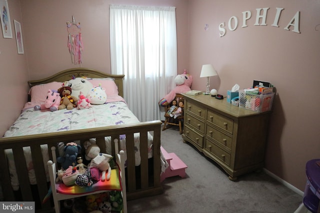 bedroom featuring carpet flooring