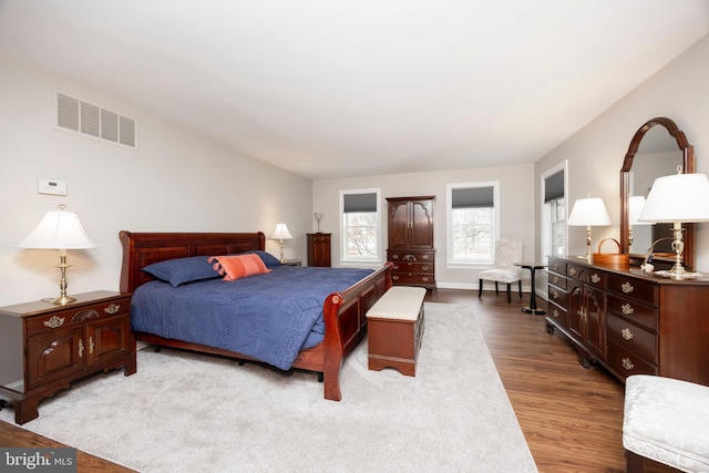 bedroom featuring light hardwood / wood-style flooring