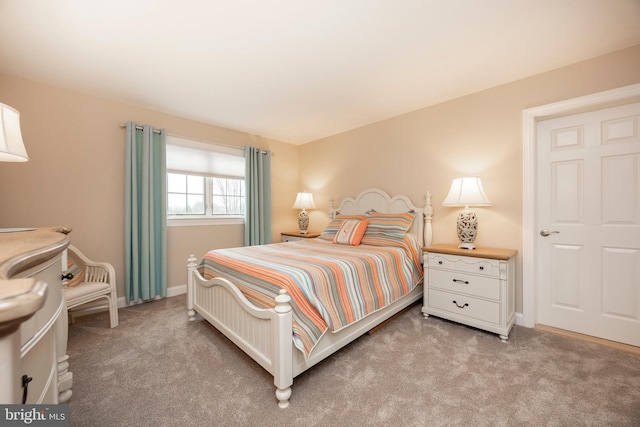 view of carpeted bedroom