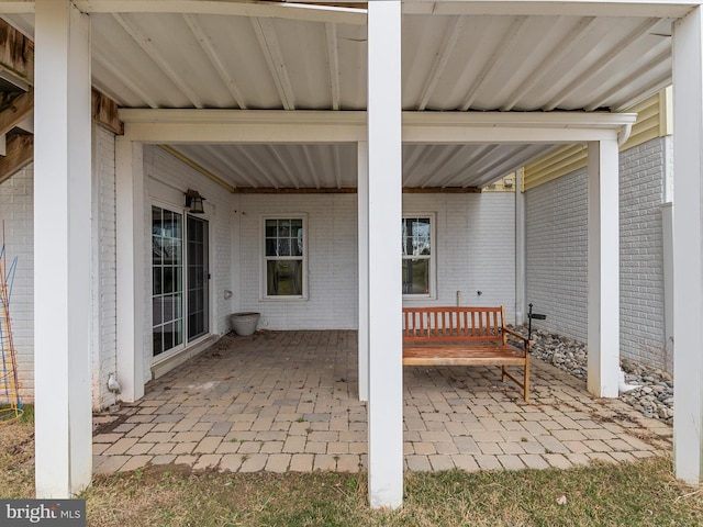 view of patio with a porch