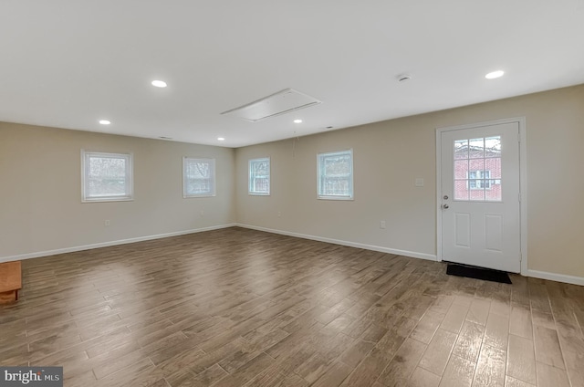 foyer with light hardwood / wood-style flooring