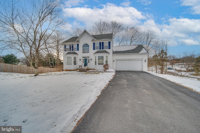 view of front of home featuring a garage