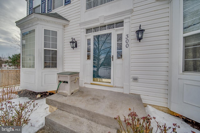 view of doorway to property