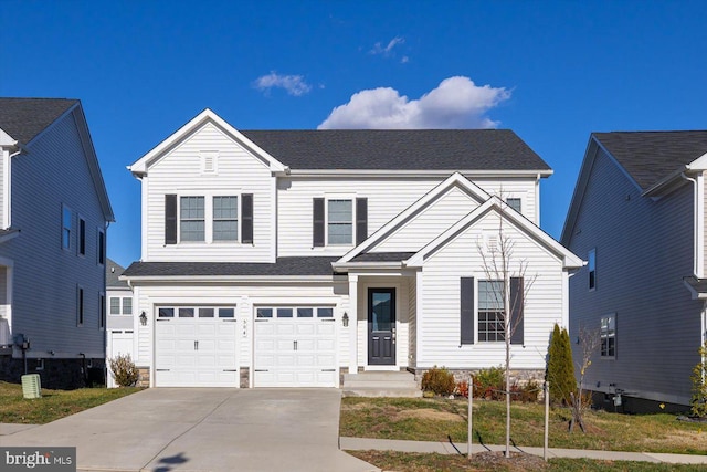 view of front of house featuring a garage