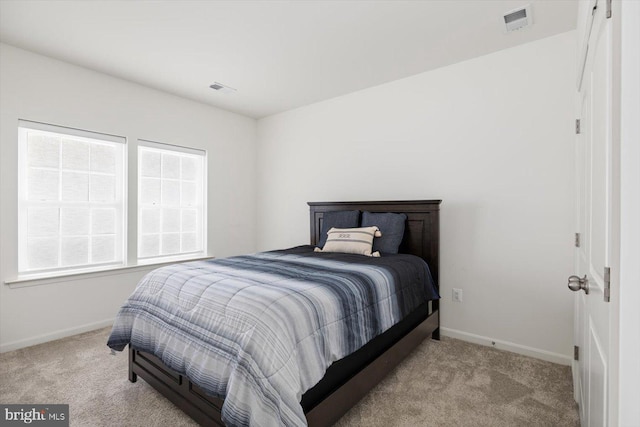 view of carpeted bedroom