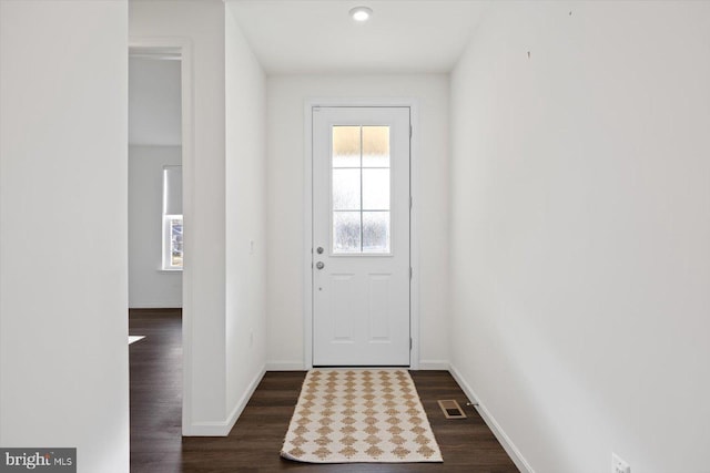 entryway featuring dark hardwood / wood-style floors