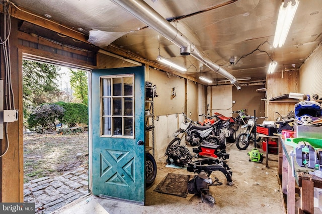 interior space with concrete flooring