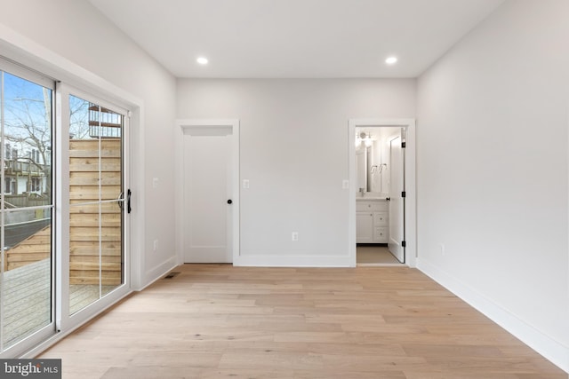 interior space featuring light hardwood / wood-style floors