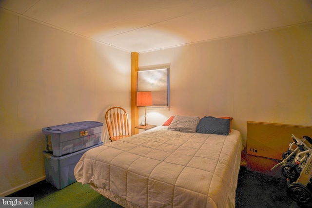 bedroom with carpet floors