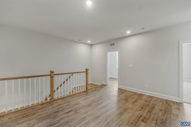 empty room featuring light hardwood / wood-style flooring