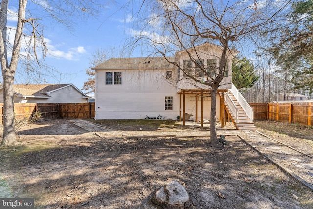 view of rear view of property