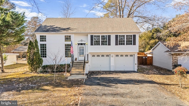 view of front of house featuring a garage